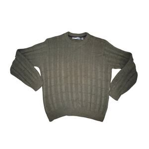 Oscar De La Renta Mens Brown/Green Knit Sweater Long Sleeve V-Neck Size XXL